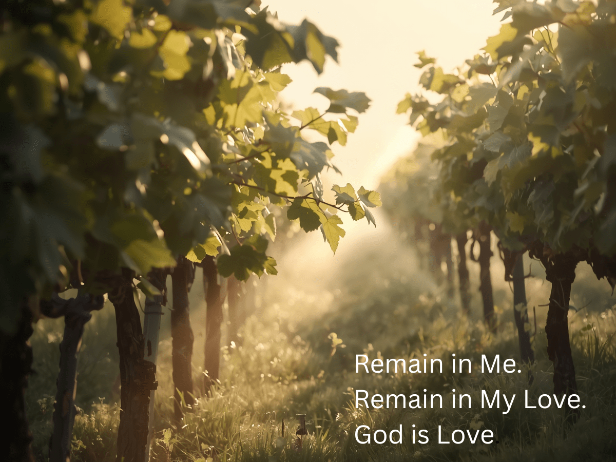 Remain in Me. Remain in My Love. God is&nbsp;love.