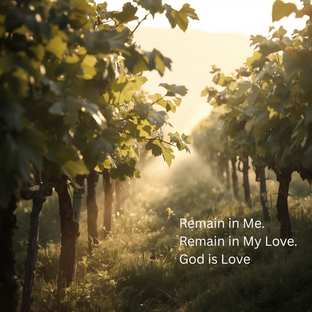Remain in Me. Remain in My Love. God is&nbsp;love.